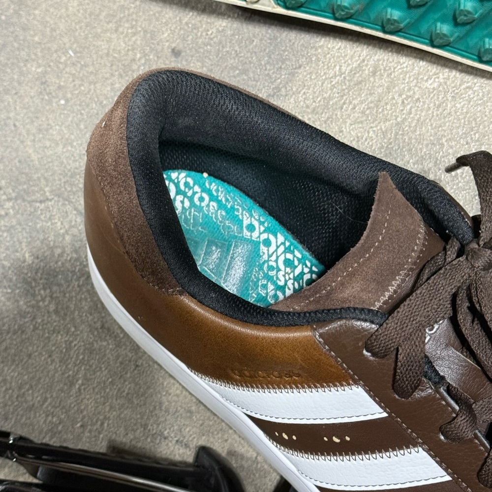 Adidas Adicross Leather Spikeless Golf Shoes Brown/White Men's Size 13 - Picture 12 of 16